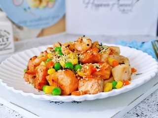 16、山葵木鱼花三文鱼沙拉,健康低脂，好吃不胖。