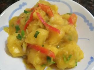 2、不一样的风味~~咖喱炒木薯,成品图