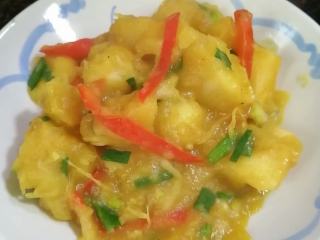 6、不一样的风味~~咖喱炒木薯,成品图