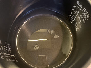 9、盐焗手撕鸡,电饭煲里，倒入适量花生油