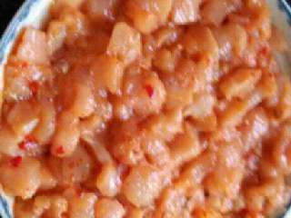 5、宫保鸡丁,这是腌好的鸡脯肉