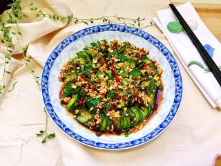 20、下酒凉菜的绝对主角➕麻辣入味簑衣黄瓜,成品