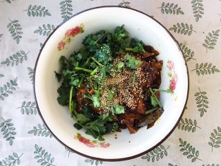 20、下酒神器:麻辣牛板筋,放上香菜和熟芝麻