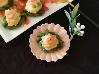 16、豇豆酿鸡蓉,很香的味道