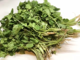 1、椒麻香菜干丝,一把香菜