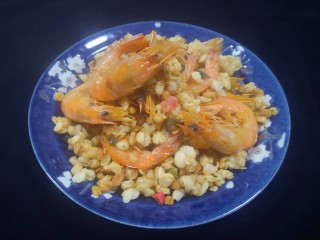 20、爆炒基围虾,装盘成品