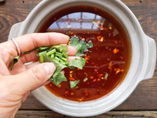 16、钵钵鸡,撒一点香菜末和小葱末。