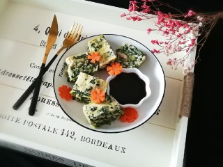 15、蛋香鸡肉菠菜糕,品尝一下吧