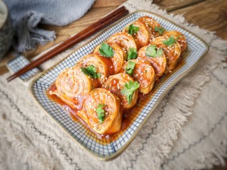 15、糖醋东北肉签子,成品。