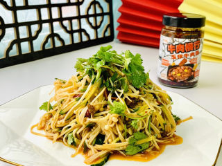 8、鲜到飞起来的“凉拌金针菇黄瓜????”,成品图