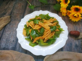 17、青椒炒腐竹,成品图