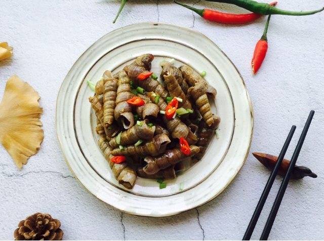 下酒菜爆炒钉螺