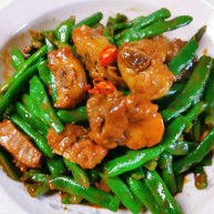 四季豆烧排骨