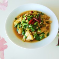 蒸菜香菜蒜末凉拌茄泥新文美食