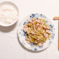 潮汕家常菜咸菜炒五花肉