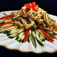 黄瓜凉拌金针菇