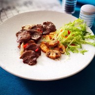 创意菜香烤黑椒口条