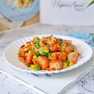 山葵木鱼花三文鱼沙拉