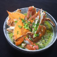 葱油蒸蟹