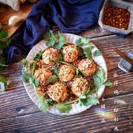 蒸拌鸡胸虾仁丸子——谁说要健身只能吃白水煮鸡胸肉