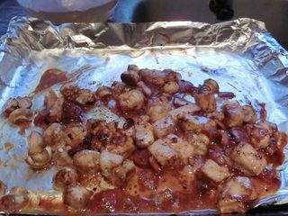 6、洛氏新煮义--烧烤黑椒猪肉VS烧烤孜然鱿鱼,个人首次尝试的结果，8到10分钟的焗烤，让猪肉完全包裹住了黑椒汁的香气，并且不会过老，很赞哪