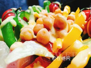 16、糖尿病菜谱～鹰嘴豆蔬菜沙拉,健康美味的鹰嘴豆沙拉就做好啦????