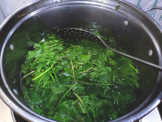 2、#爽口凉菜#凉拌野菜水芹菜,烧开水，焯水芹菜，捞出过凉水