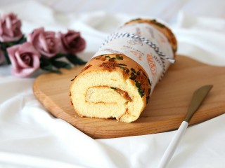 14、香葱肉松蛋糕卷,成品