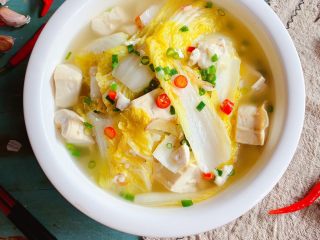 14、娃娃菜炖豆腐,成品