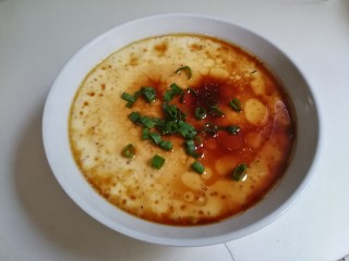 11、蒸鸡蛋羹,撒入葱花