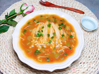 17、番茄金针菇汤,诱人极了！