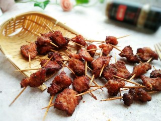 10、#猪年#快手牙签肉,敏茹意作~香辣牙签肉~成品图