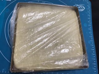 8、肉松奶酪面包卷,套上袋子室温发酵，发一个小时左右，