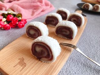 14、豆沙糯米卷,成品