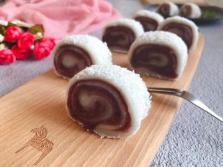 15、豆沙糯米卷,成品