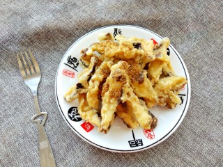 16、炸香菇,美味的炸香菇就做好了