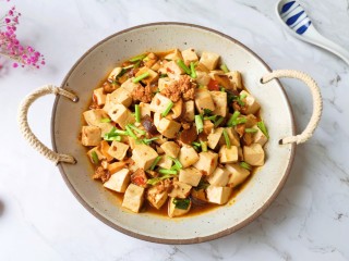 18、香菇肉末豆腐,上米饭开吃啦！