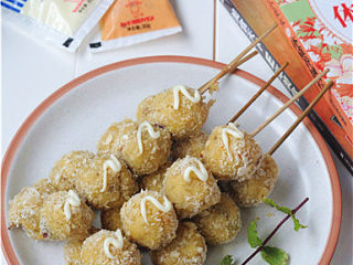 12、红薯芝士丸子,热乎乎的开吃啦