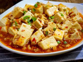 12、麻婆豆腐,成品特写。