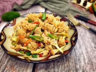 22、蚂蚁肉沫焗香辣花菜,色香味俱全爽口开胃 实在太美味了