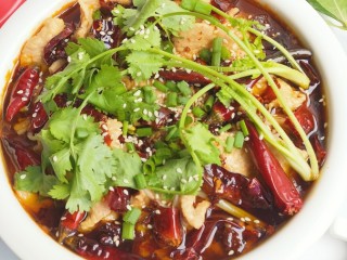 23、砂锅水煮肉片,特别美味哟!