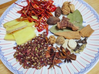 4、麻辣鸭头,准备材料,喜欢吃辣的可以多放垃圾,喜欢吃麻就多放花椒,量根据自己的喜好调整