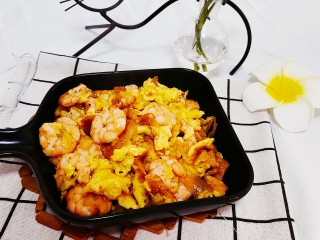 12、虾仁跑蛋,出锅