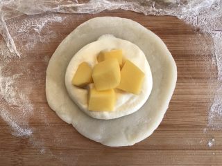 15、芒果雪媚娘,放上芒果块儿