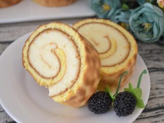 21、虎皮蛋糕卷,成品。