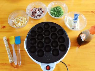 2、佳丽章鱼小丸子,然后是基本器材的准备