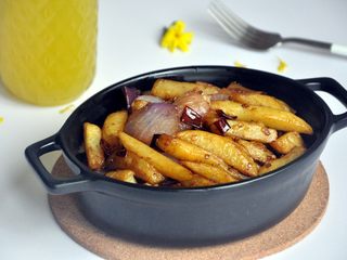 13、孜然土豆条,可以当零食又能下饭的一道菜。