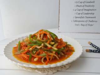 12、下饭菜-鱼香肉丝,装盘