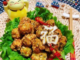 14、酥炸萝卜丝丸,炸萝卜丝丸子是经典传统美食