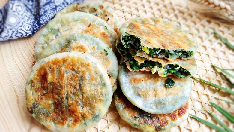 不擀皮皮薄馅大韭菜馅饼